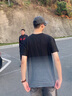浩術(shù)夏季新款短袖t恤男士韓版寬松圓領(lǐng)半截袖潮流透氣漸變體恤衫 T110黑色+T109白色 XL【建議80-100斤】 曬單實(shí)拍圖
