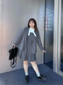 獨束大碼女裝智性風(fēng)套裝系列2024秋季西裝外套+襯衫+裙子三件套 格雷灰（外套） L (尺碼：2) (尺碼：2) 曬單實(shí)拍圖