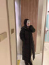 乖甜星長(cháng)款棉服女超長(cháng)過(guò)膝到腳踝棉衣2026冬季新款藝考棉襖外套棉服女裝 黑色 L 120-135斤 曬單實(shí)拍圖