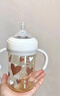 膳魔師嬰兒PPSU水杯學(xué)飲奶瓶小月齡新生兒奶瓶寬口徑吸管奶瓶帶手柄 【18M+】 330ml 彎吸學(xué)飲 曬單實拍圖