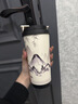 慕馨（moosen）保溫杯定制咖啡杯男女士高顏值吸管雙飲316不銹鋼陶瓷內膽水杯子 【抗菌316內膽】江山如畫(huà)-500ml 曬單實(shí)拍圖