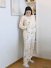 媽媽本色孕婦家居服套裝2025夏季新款產(chǎn)后哺乳喂奶薄款寬松舒適月子服睡衣 白色 M 曬單實拍圖