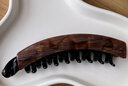 莎拉迪爾（saradear）多發(fā)量大號香蕉夾韓國FRANCE豎夾后腦勺馬尾夾發(fā)夾豹紋法式扭夾 5、金絲栗棕 曬單實(shí)拍圖