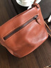 ANDSEEYOU品牌 真皮斜挎包 日系軟牛皮女士水桶包迷你小背包休閑單肩手機包 駝棕色 曬單實(shí)拍圖