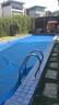 PoolMate游泳池保溫膜蓋保溫布罩嬰兒池PE膠膜氣泡膜蓋防塵布氣泡膜 出口藍銀款 包邊打孔 500微米/平 曬單實(shí)拍圖