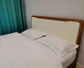 北極絨（Beijirong）酒店賓館民宿純色床上用品四件套多件套簡約學(xué)生宿舍枕新被芯組合 金色織帶款 1.2床單四件套-被套150x200 曬單實拍圖