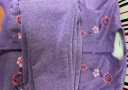 恒源祥中老年羊羔绒印花开衫保暖套装冬季防寒加绒加厚保暖内衣加大码 女款香芋紫 175（XL） 晒单实拍图