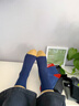 回力襪子男7A抗菌中筒襪秋冬款男士棉襪防臭吸汗日系撞色百搭長(cháng)襪 7A級超強抗菌防臭：混裝/ 5雙 均碼 曬單實(shí)拍圖