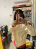 名創(chuàng)優(yōu)品（MINISO）春秋季套裝女休閑運(yùn)動(dòng)潮流女裝連帽開衫衛(wèi)衣闊腿褲兩件套韓系穿搭 【春秋款】奶白(純色)+奶白(純色) M 160 (新一代升級(jí)工藝) 曬單實(shí)拍圖