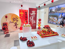 尚都比拉冬季復(fù)古菱格麻花毛衣女小個(gè)子圓領(lǐng)百搭新年紅針織衫 紅色 M  曬單實(shí)拍圖