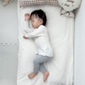 七樂豆嬰兒莫代爾秋季上衣幼兒女寶寶長袖t恤兒童女童薄款內(nèi)搭打底秋衣 白色 90 cm 曬單實拍圖