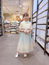 三葉豆（SANYEDOU）漢服女童夏季馬面裙2024新款兒童套裝女孩唐裝新中式國風(fēng)古裝裙子 淡綠色【馬面裙+上衣】 140 曬單實(shí)拍圖