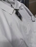 七匹狼【含桑蠶絲】短袖t恤夏季純色翻領豎條男士polo領上衣涼感T恤 005(淺灰) 2XL 180/96A 曬單實拍圖