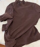 真維斯（JEANSWEST）德絨打底衫女裝秋冬季長袖t恤上衣服加絨保暖加厚內(nèi)搭半高領(lǐng)秋衣 咖啡 小毛絨花口袋_K_左領(lǐng)角 XL 曬單實拍圖