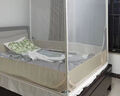 一棉緣（cottonfaith）免安裝蚊帳家用臥室2025新款蒙古包1米58防摔兒童紋帳折疊防蚊罩 【鯨魚(yú)灰】A類(lèi)全底雙開(kāi)門(mén) 1.8x2m(免安裝蚊帳) 曬單實(shí)拍圖