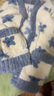 紅豆居家（Hodohome）【加絨加厚】秋冬保暖印花女士開(kāi)衫長(cháng)袖睡衣套裝甜美居家服可外穿 云朵藍 M 女士165 曬單實(shí)拍圖