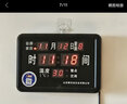 康巴絲萬年歷臺歷整點報時定點鬧鐘農(nóng)歷顯示室內(nèi)溫度顯示座鐘電子掛鐘夜光客廳創(chuàng)意電子辦公溫度座鐘 臺歷白色（溫度款 20*14厘米) 其他 曬單實拍圖