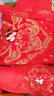 雅鹿純棉結婚四件套100全棉床裙款大紅新婚床單被套女兒婚房床上用品4 情定今生【加厚磨毛款】 床裙款 1.8m四件套-被套200x230cm 曬單實(shí)拍圖