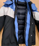 雪中飛【一衣三穿】兒童羽絨服三合一男童沖鋒衣女童拼接外套冬季加厚 藍色 170 曬單實拍圖