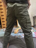 伯談百搭工裝褲男秋冬季加絨大碼寬松耐磨工作褲青年潮牌休閑束腳褲 軍綠+灰色 4XL 曬單實(shí)拍圖