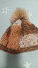 卡蒙（Kenmont）狐貍毛球手工編織羊毛毛線(xiàn)帽護額抑菌女運動(dòng)護耳保暖針織帽9487 焦糖色 均碼（58cm） 曬單實(shí)拍圖
