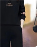 皮爾卡丹（pierre cardin）春秋季新款休閑洋氣減齡運動套裝女立領(lǐng)衛(wèi)衣運動服遮肉顯瘦套裝針 661#黑色套裝 XL 【建議110-125斤】 曬單實拍圖