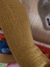tutuanna襪子女中筒襪秋冬季加厚保暖短筒襪純色短襪百搭 異形圖案翻邊   黃色 22-24cm(適合34-39碼) 曬單實(shí)拍圖