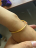 菜百首飾 黃金手鐲 足金 金色流光 素圈光圈手鐲 金手鐲  HJ 黃金手鐲 約10.12g 約60cm 約圈口60mm 曬單實(shí)拍圖