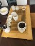 HAOMINGTIAN功夫茶具竹制茶盤(pán)大號茶船抽屜式高檔排水儲水兩用雅格泡茶盤(pán) 大號雅閣（規格58x35x8cm) 曬單實(shí)拍圖