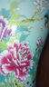 伯莎丹頓（BERTHA DENTON）景德鎮(zhèn)陶瓷器牡丹描金邊花瓶插花擺件客廳新中式粉彩美人瓶裝飾品 青色 曬單實(shí)拍圖
