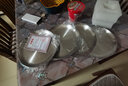 聚廚優(yōu)品韓式不銹鋼圓盤烤肉店金色水果小吃盤骨碟菜碟餐廳平盤淺盤子商用 9.2英寸韓式圓盤-本色 無規(guī)格 曬單實拍圖