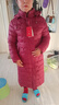 皮爾卡丹（pierre cardin）2025新款羽絨棉服女中長(cháng)款長(cháng)款修身顯瘦長(cháng)過(guò)膝輕薄棉衣冬季外 酒紅色 XL 102-117斤 曬單實(shí)拍圖