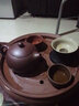 清淤坊紫砂陶瓷功夫茶具儲水茶盤(pán)家用現代簡(jiǎn)易圓形瀝水托盤(pán)小型茶臺茶托 10英寸直徑26cm紫茶盤(pán) 曬單實(shí)拍圖