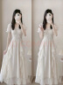 亿梵莎（YIFANSHA）新款连衣裙夏季女生裙子夏天2023法式高级感气质显瘦仙女中长裙 米白色 均码 实拍图