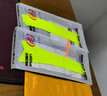3M反光貼紙美規前保險杠車(chē)貼夜光警示汽車(chē)身劃痕遮擋輪眉裝飾改裝 輪眉貼 熒光黃綠色2片 曬單實(shí)拍圖