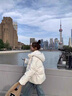 艾珠兒（Aizhuer）小個(gè)子棉服女冬季2025年韓系設計感羽絨棉衣短款棉襖外套秋冬款女 米白色 M 曬單實(shí)拍圖