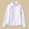 毛毛鴨男童白襯衫8男孩長(cháng)袖純棉兒童演出主持禮服9白色襯衣小學(xué)生校服10 6608單層有口袋 140 曬單實(shí)拍圖