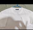 布衣傳說(shuō) 科技冷感冰絲棉 夏季短袖t恤男士半袖打底衫純色上衣服 白色/冰絲棉 3XL 曬單實(shí)拍圖