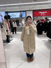 波司登（BOSIDENG）【反季】羽絨服女款長款脫卸帽加厚冬新國標90絨商場同款修身外套 半糖卡其7A34 M 165/88A 體重約120-140斤 曬單實拍圖
