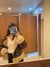 羅蒙（ROMON）小香風(fēng)圓領(lǐng)PU皮衣外套女2025秋冬季新款加厚寬松仿羊羔毛毛上衣 黑色 L -110-120斤拍 曬單實拍圖