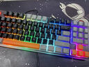 宏碁機械手感有線(xiàn)87配列鍵盤(pán)三拼色鍵帽多鍵無(wú)沖游戲發(fā)光臺式電腦筆記本通用USB接口 89鍵/帶數字區/彩虹光【白藍紅】 曬單實(shí)拍圖