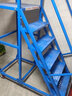 亞升倉庫登高梯庫房商超理貨取貨帶輪可移動(dòng)工業(yè)平臺梯子登高車(chē)取貨凳 藍色5步平臺離地1.3米 曬單實(shí)拍圖