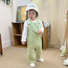 七樂(lè )豆嬰兒純棉春秋款連體褲小月齡男女寶寶背帶褲兒童褲子外出長(cháng)褲春裝 奶綠 80 cm 曬單實(shí)拍圖
