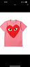 COMME DES GARCONS PLAY CDG 川久保玲 IT 秋女裝圓領(lǐng)短袖T恤 PKX/粉紅色 M 曬單實(shí)拍圖