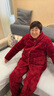 芬騰睡衣女冬季珊瑚絨加厚加絨三層夾棉新品冬天中年媽媽家居服可外穿 暗紅2480017 XXL【175/建議145-160斤】 曬單實(shí)拍圖