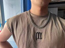 戚小米歐美古巴鏈子項鏈hiphop男女潮流ins嘻哈夸張鈦鋼不掉色高街粗款 銀色50cm【寬1.0cm】 曬單實(shí)拍圖