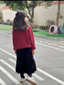 小豬彼特女童冬季套裝2025新款大童過年紅色毛衣秋冬兒童圣誕韓系裙子冬裝 19741紅色 120cm 曬單實(shí)拍圖