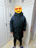 軒森圖（XUANSENTU）冬季大拼接連帽羽絨服男中長(cháng)款潮牌胖子加肥加大碼外套潮加厚保暖21371黑色6XL 曬單實(shí)拍圖