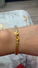 六桂福珠寶四葉草黃金手鏈女足金和田玉轉(zhuǎn)運(yùn)珠手鐲七夕情人節(jié)禮物送女友老婆 金重約3.03g*足金四葉草半鐲*品牌禮盒 曬單實(shí)拍圖