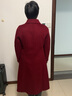 皮爾卡丹時尚雙面羊絨大衣女長款過膝秋冬裝高端氣質(zhì)修身裝雙面呢毛呢外套 棗紅色 XL 曬單實拍圖